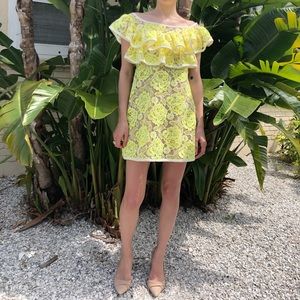 Alexis off the shoulder lace dress